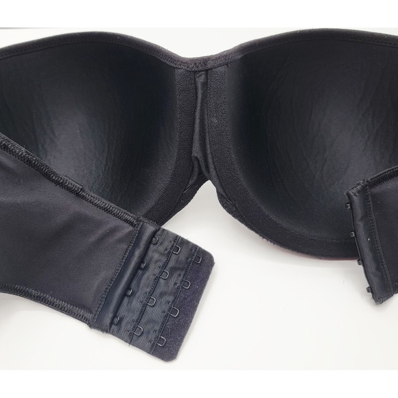 Maidenform Black Strapless Padded Bra – Seamless Bandeau Style, Size 36D - Picture 3 of 6